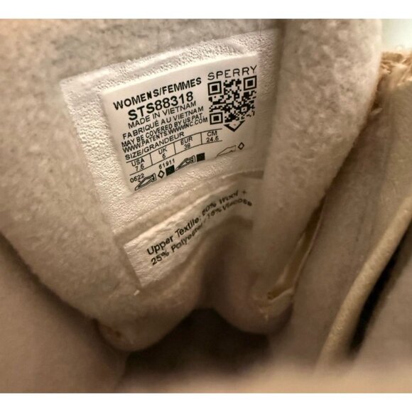 Sperry Women’s‎ Cream & Tan Saltwater Buffalo Check Duck Rain Boots Shoes Sz 7.5 - Picture 6 of 7